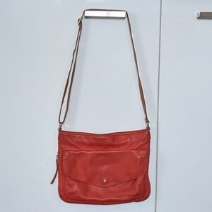 Danier Leather Crossbody Bag Coral
